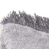 Fringed Blue And Beige Square Accent Pillow Cover - Homeroots - Flyclothing LLC