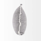 Fringed Blue And Beige Square Accent Pillow Cover - Homeroots - Flyclothing LLC