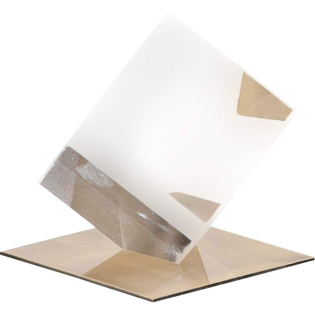 5" Optical Glass Cube And Gold Sculpture - Homeroots - Flyclothing LLC