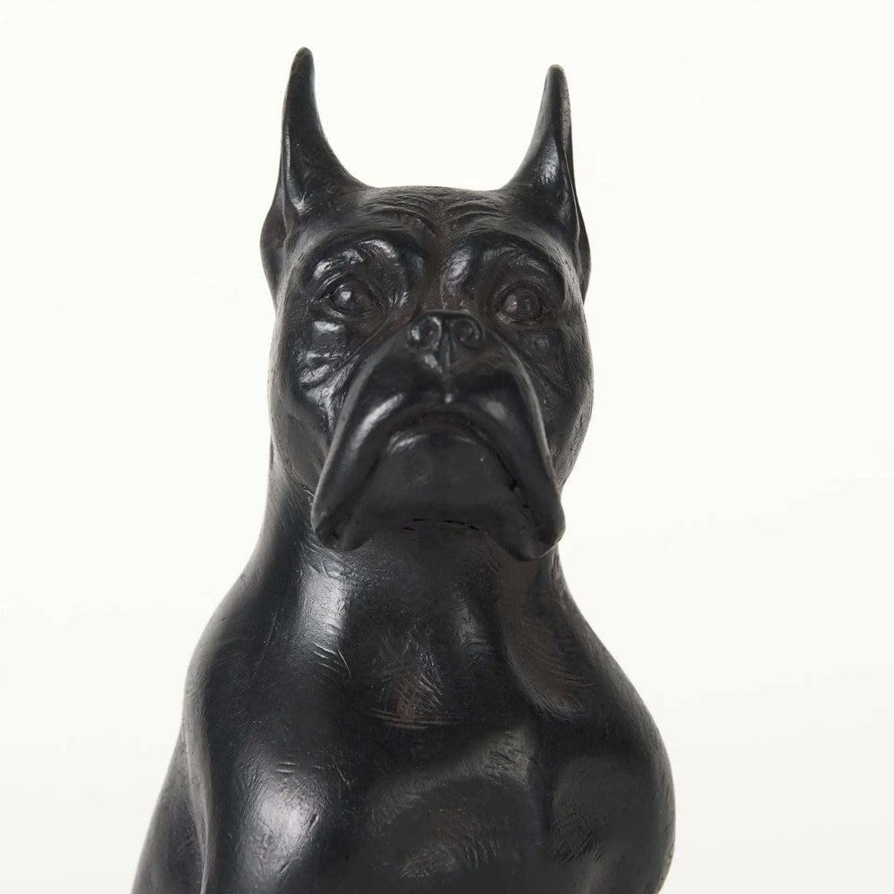 Black Resin Boxer Dog Shaped Decor Piece - Homeroots - Flyclothing LLC