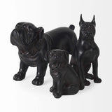 Black Resin Bulldog Sculpture - Homeroots - Flyclothing LLC