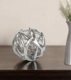 Silver Resin Antler Shaped Sculpture - Homeroots - Flyclothing LLC