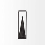 Petite Black Metal Framed Pyramid Decor Piece - Homeroots - Flyclothing LLC