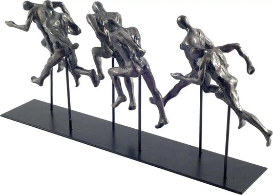 Black Resin Sprinters Sculpture - Homeroots - Flyclothing LLC