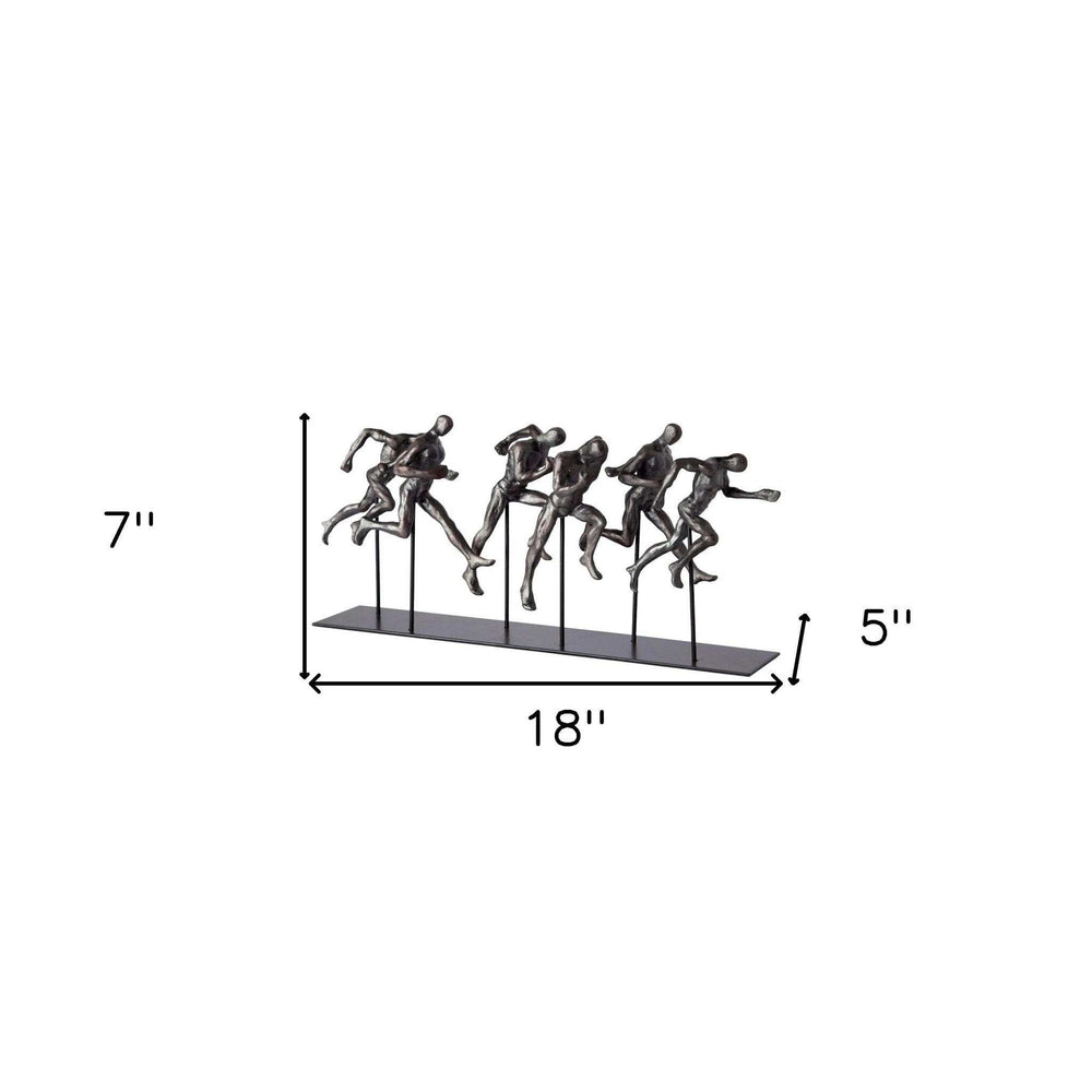 Black Resin Sprinters Sculpture - Homeroots - Flyclothing LLC