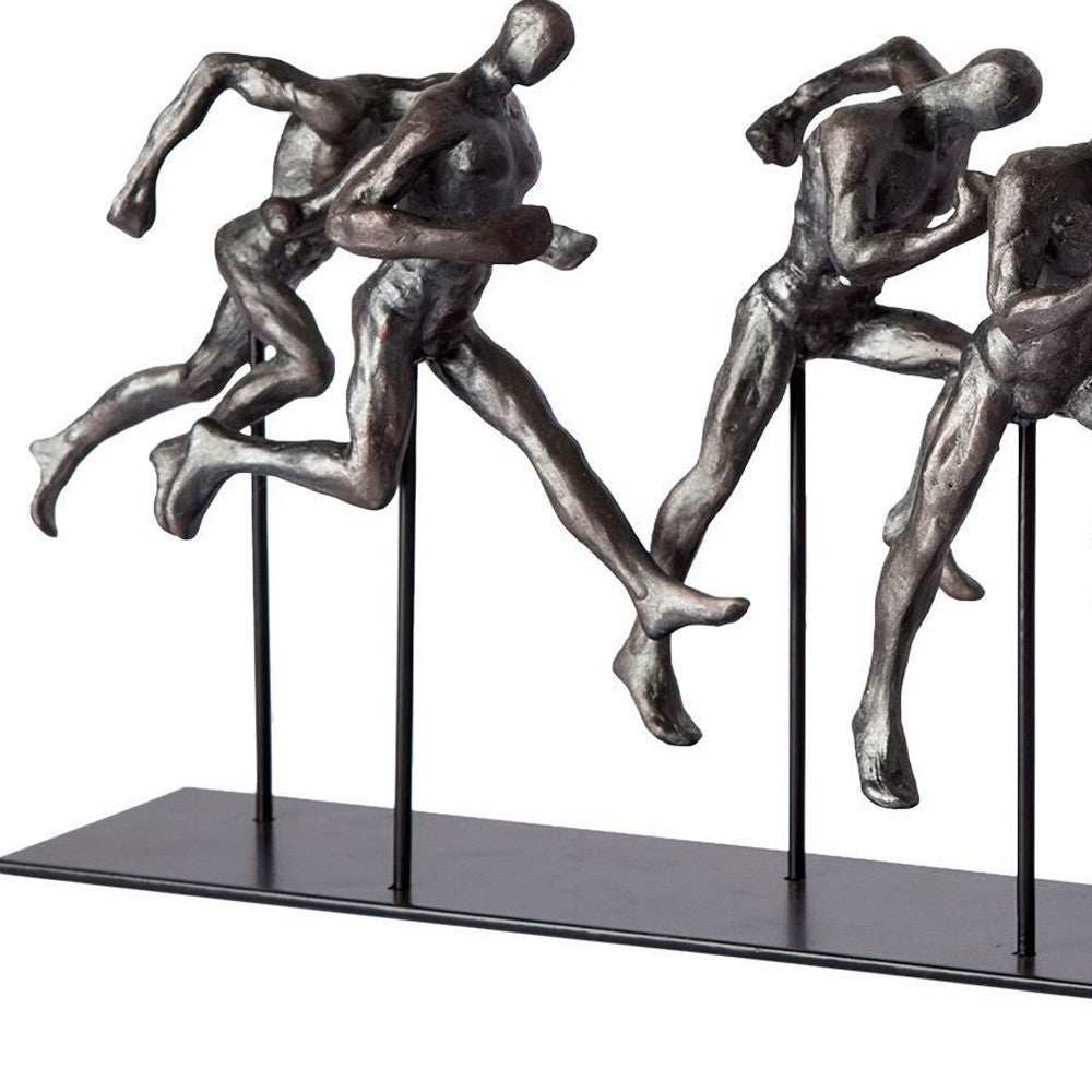 Black Resin Sprinters Sculpture - Homeroots - Flyclothing LLC