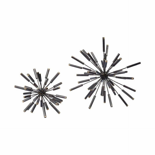 Petite Black Metal Spiked Sculpture - Homeroots - Flyclothing LLC