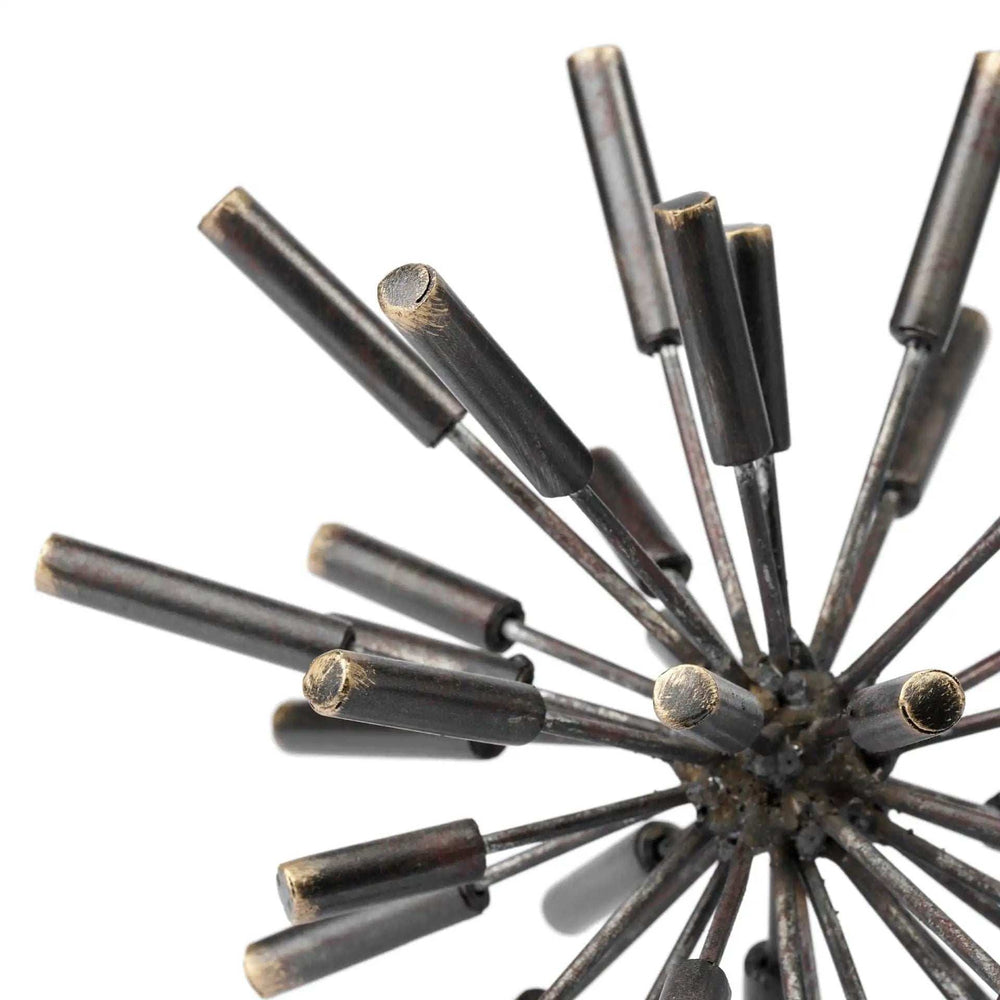 Petite Black Metal Spiked Sculpture - Homeroots - Flyclothing LLC