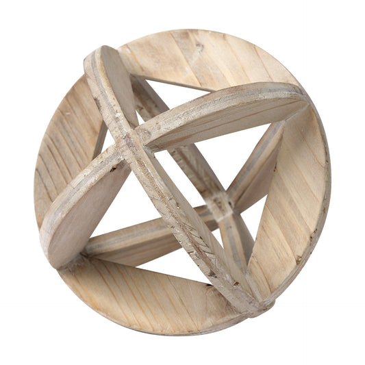 Natural Wood Geometric Decor Piece - Homeroots