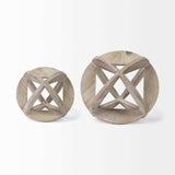Natural Wood Geometric Decor Piece - Homeroots - Flyclothing LLC