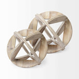 Natural Wood Geometric Decor Piece - Homeroots - Flyclothing LLC