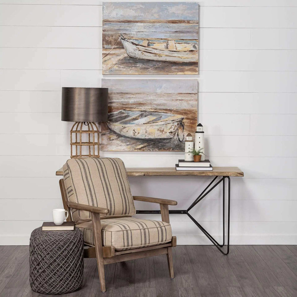 White Petite Rustic Wooden Lighthouse - Homeroots - Flyclothing LLC