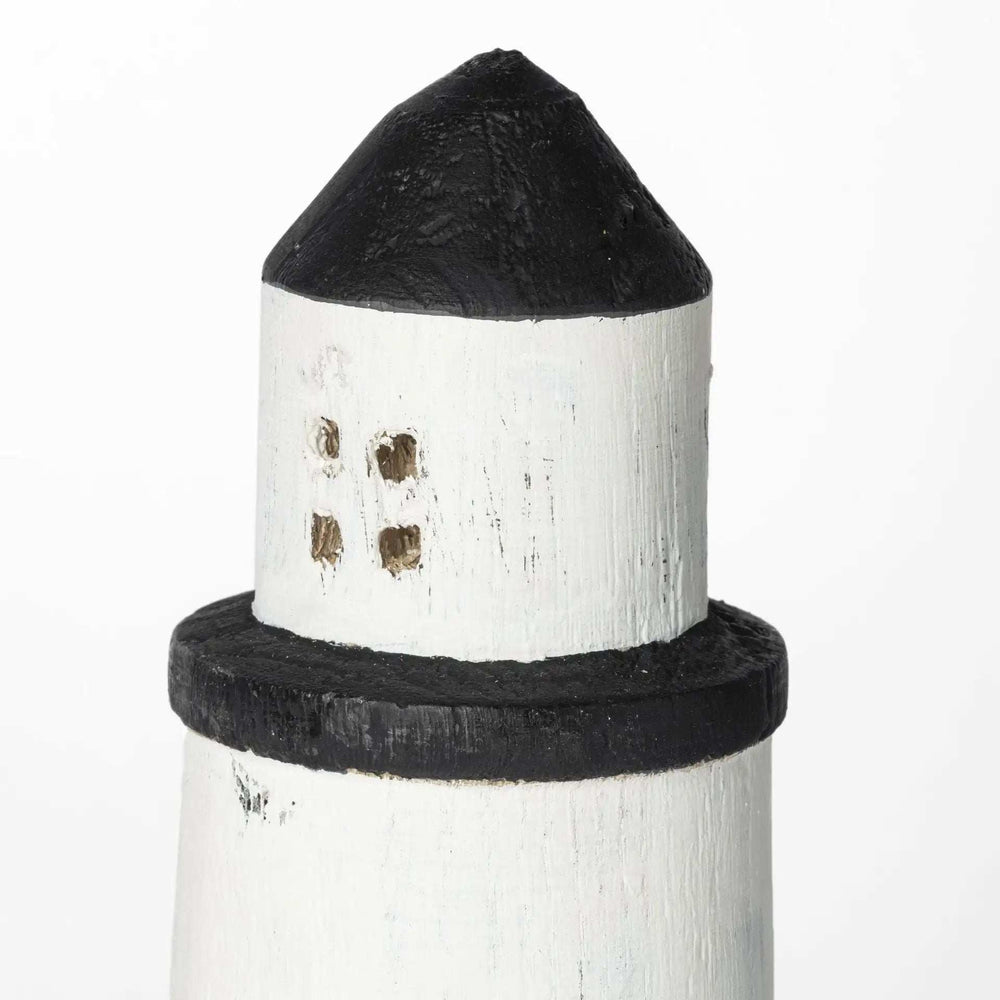 White Jumbo Rustic Wooden Lighthouse - Homeroots - Flyclothing LLC