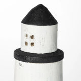 White Jumbo Rustic Wooden Lighthouse - Homeroots