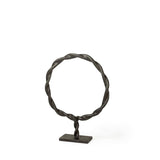 Petite Black Metal Braided Sculpture - Homeroots - Flyclothing LLC