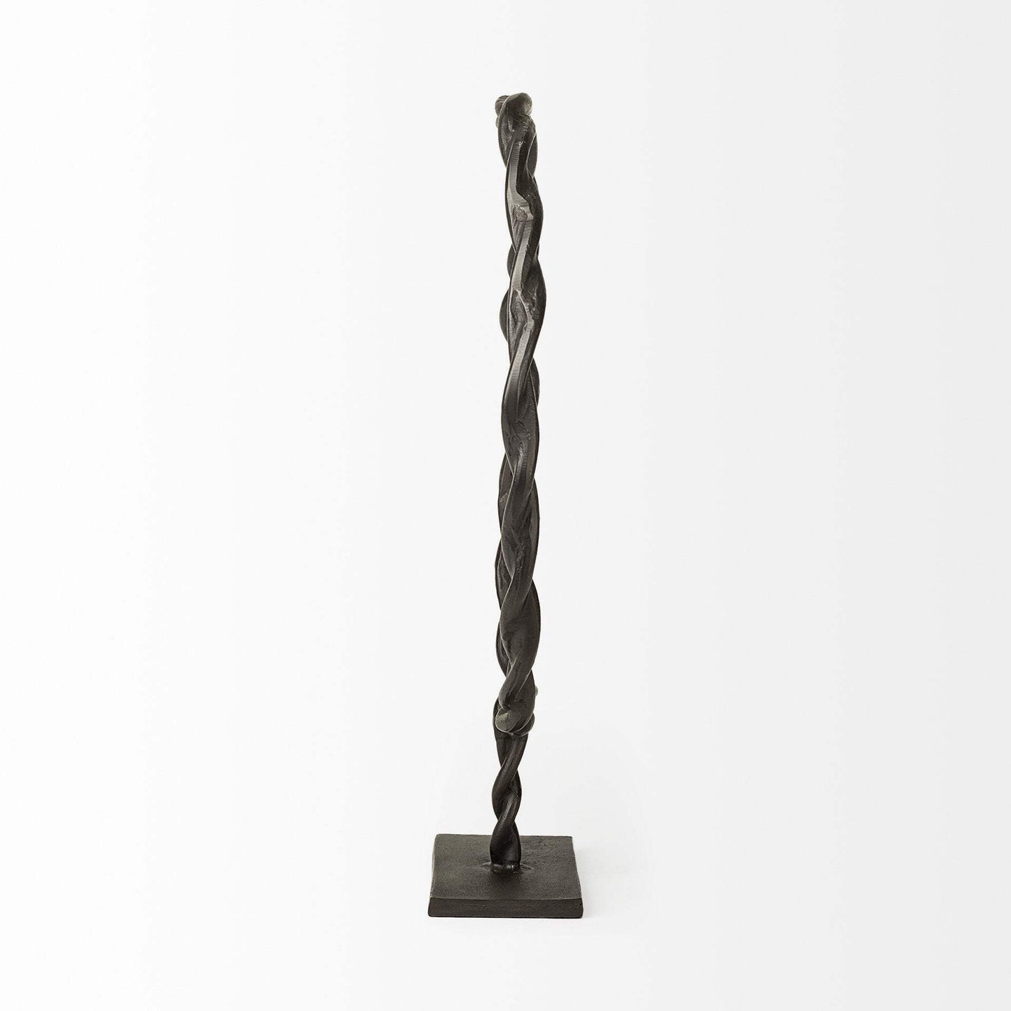 Black Metal Braided Sculpture - Homeroots - Flyclothing LLC