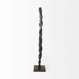 Black Metal Braided Sculpture - Homeroots - Flyclothing LLC