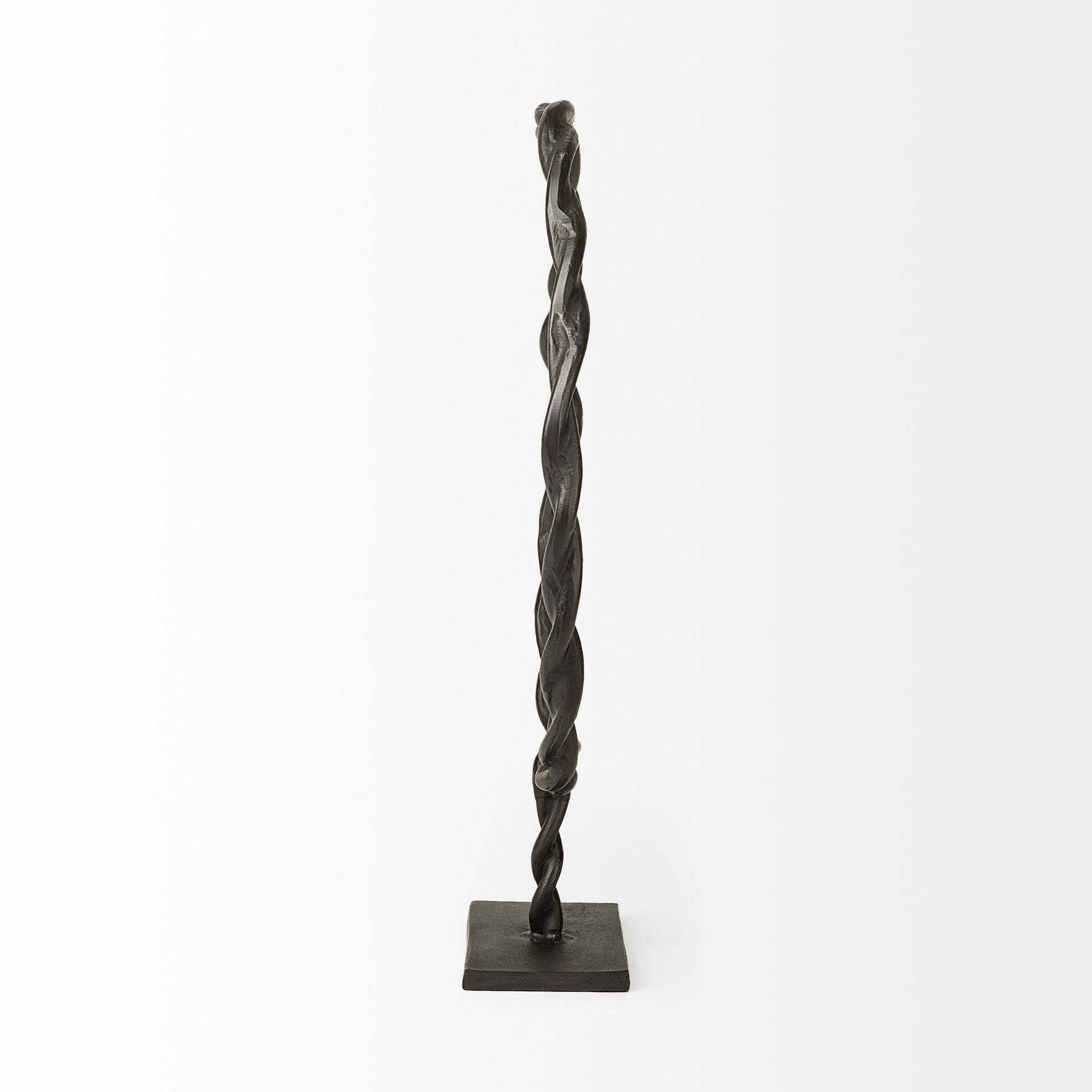 Black Metal Braided Sculpture - Homeroots - Flyclothing LLC