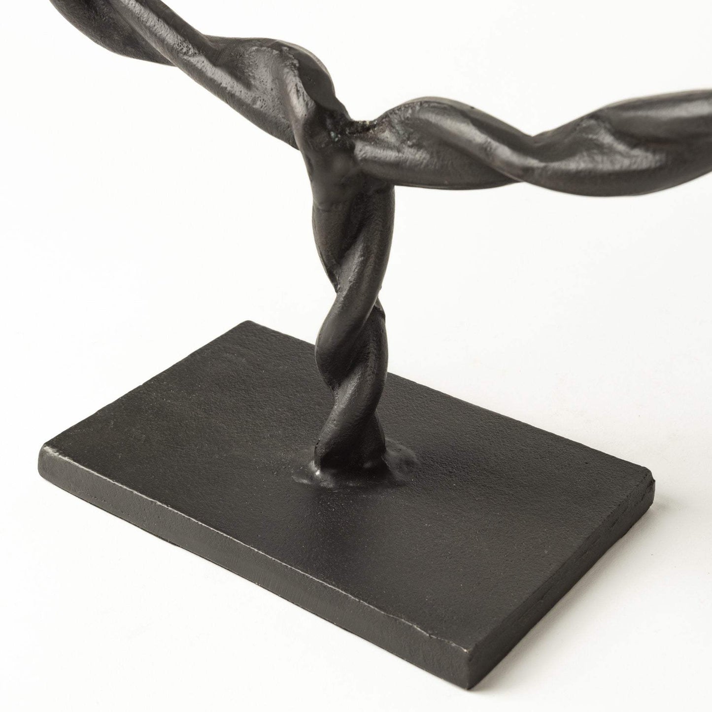 Black Metal Braided Sculpture - Homeroots - Flyclothing LLC