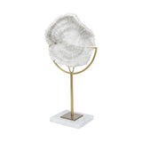 Petite White And Gold Coastal Sculpture - Homeroots