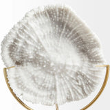 Petite White And Gold Coastal Sculpture - Homeroots