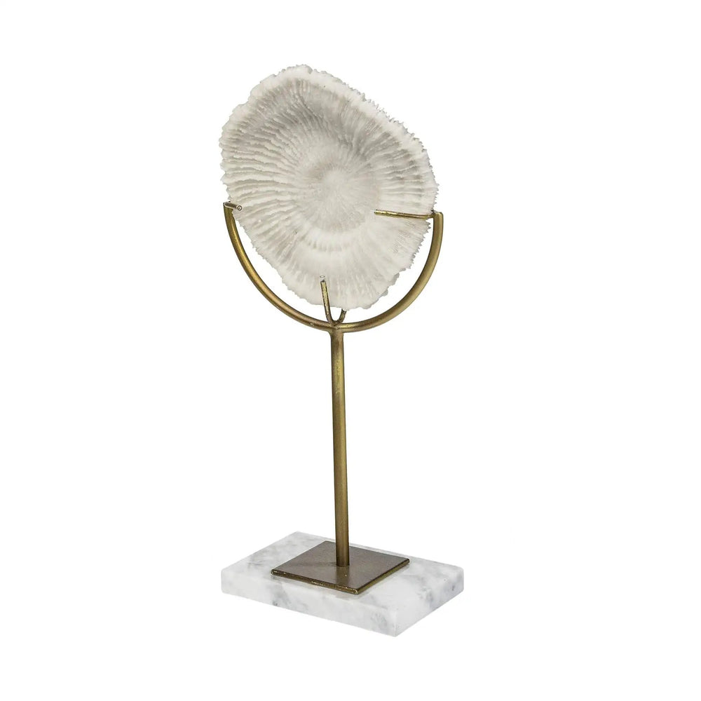 White And Gold Coastal Sculpture - Homeroots