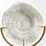 White And Gold Coastal Sculpture - Homeroots