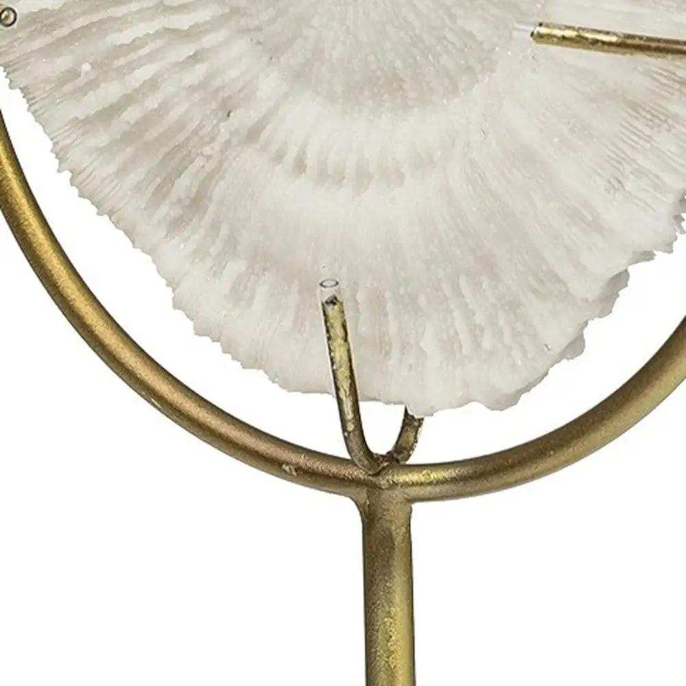 White And Gold Coastal Sculpture - Homeroots - Flyclothing LLC