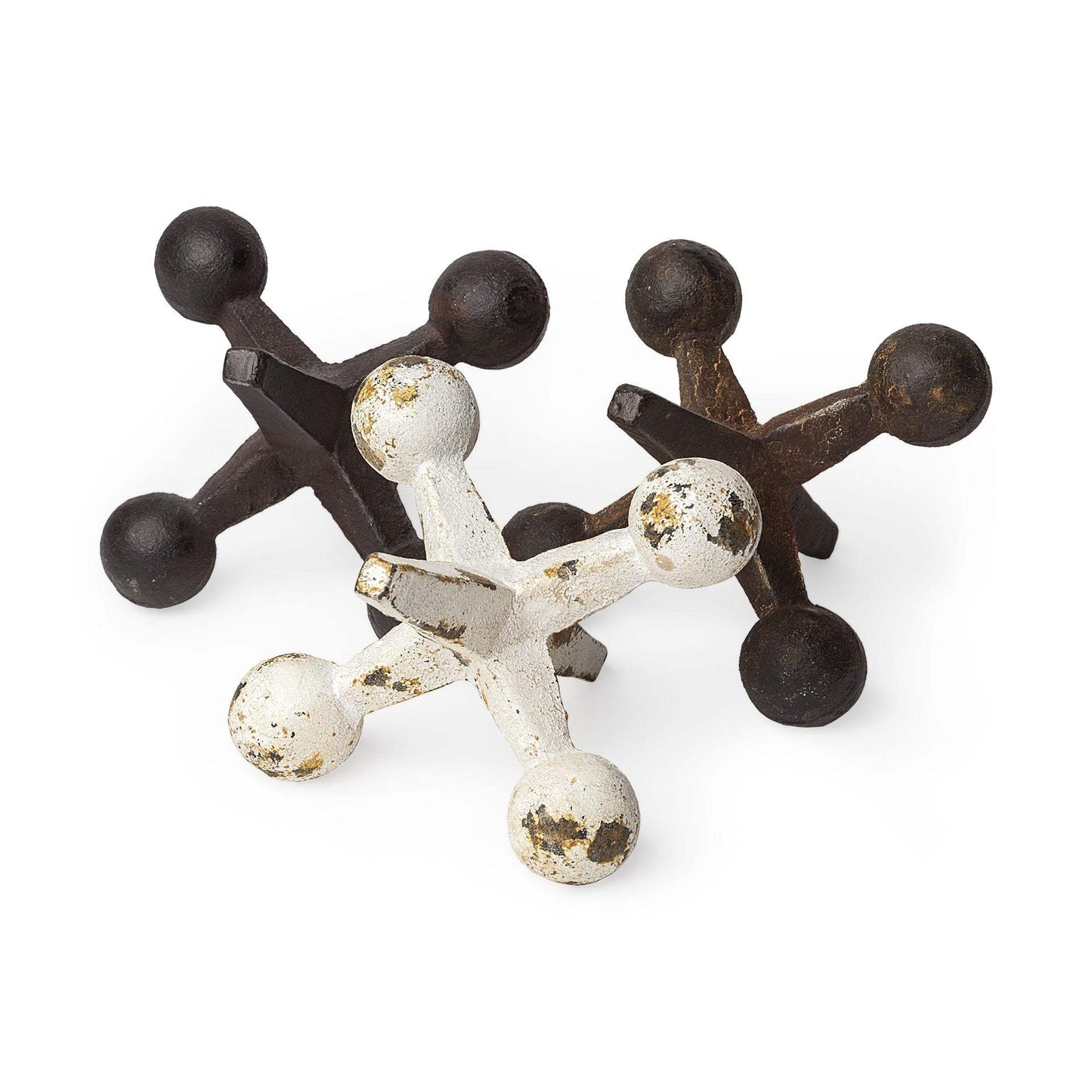 Set Of Three Iron Jack Sculptures - Homeroots - Flyclothing LLC