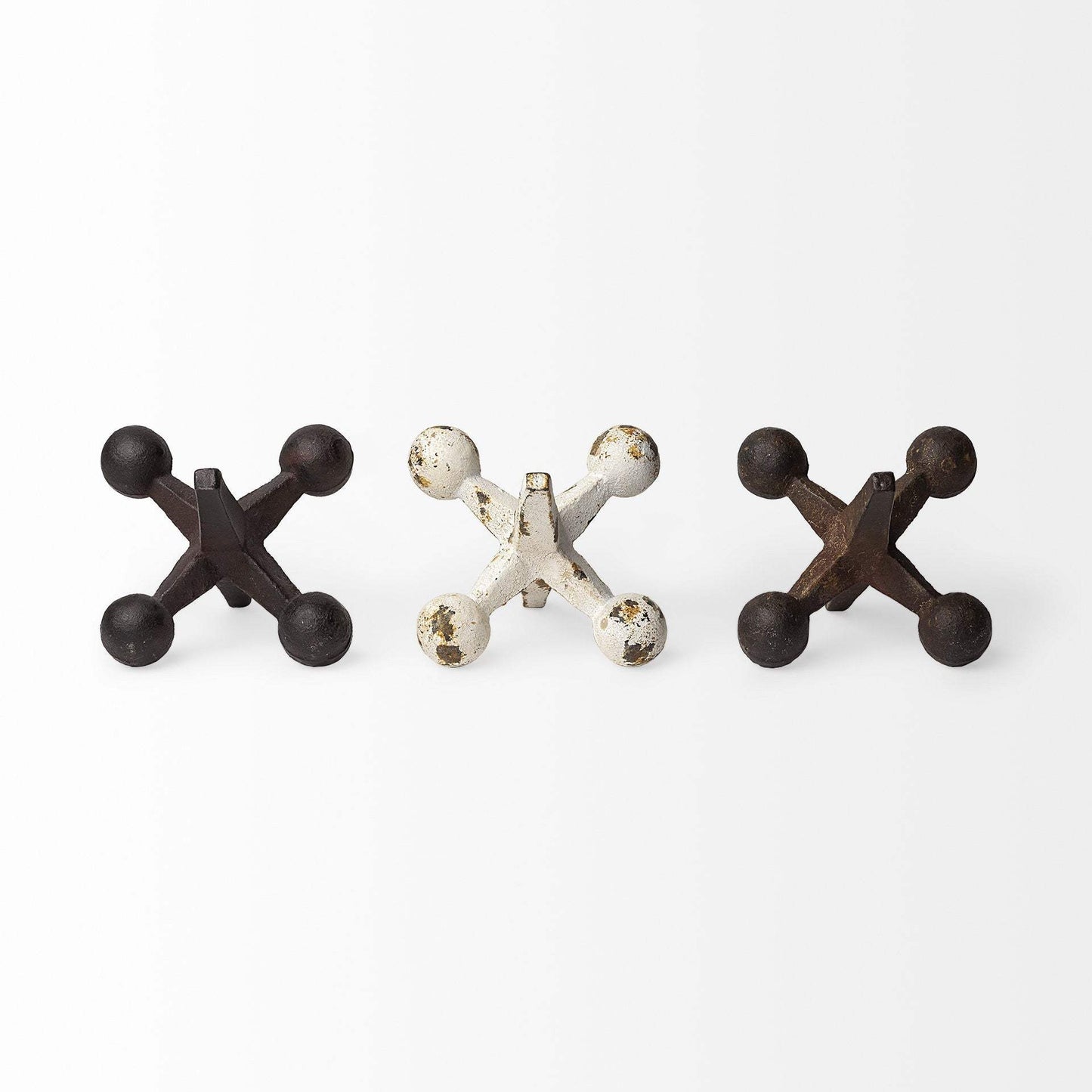 Set Of Three Iron Jack Sculptures - Homeroots - Flyclothing LLC