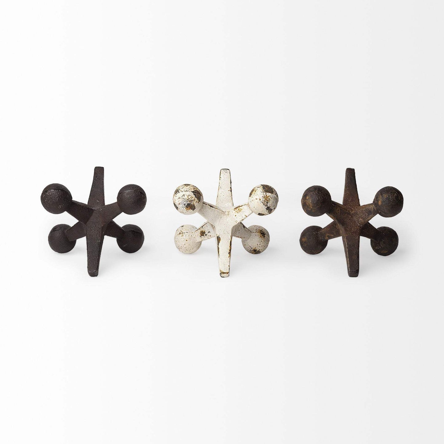 Set Of Three Iron Jack Sculptures - Homeroots - Flyclothing LLC