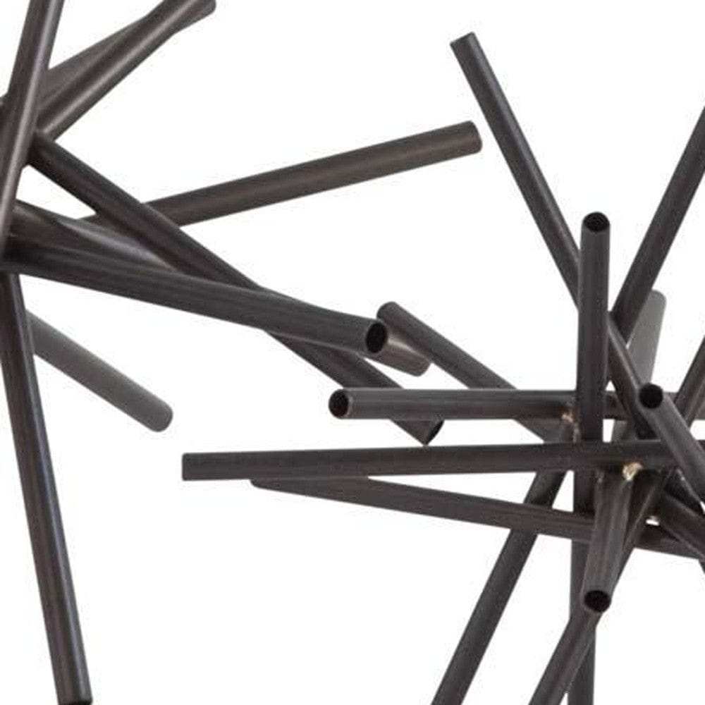 Set Of Two Black Metal Linear Abstract Sculptures - Homeroots - Flyclothing LLC