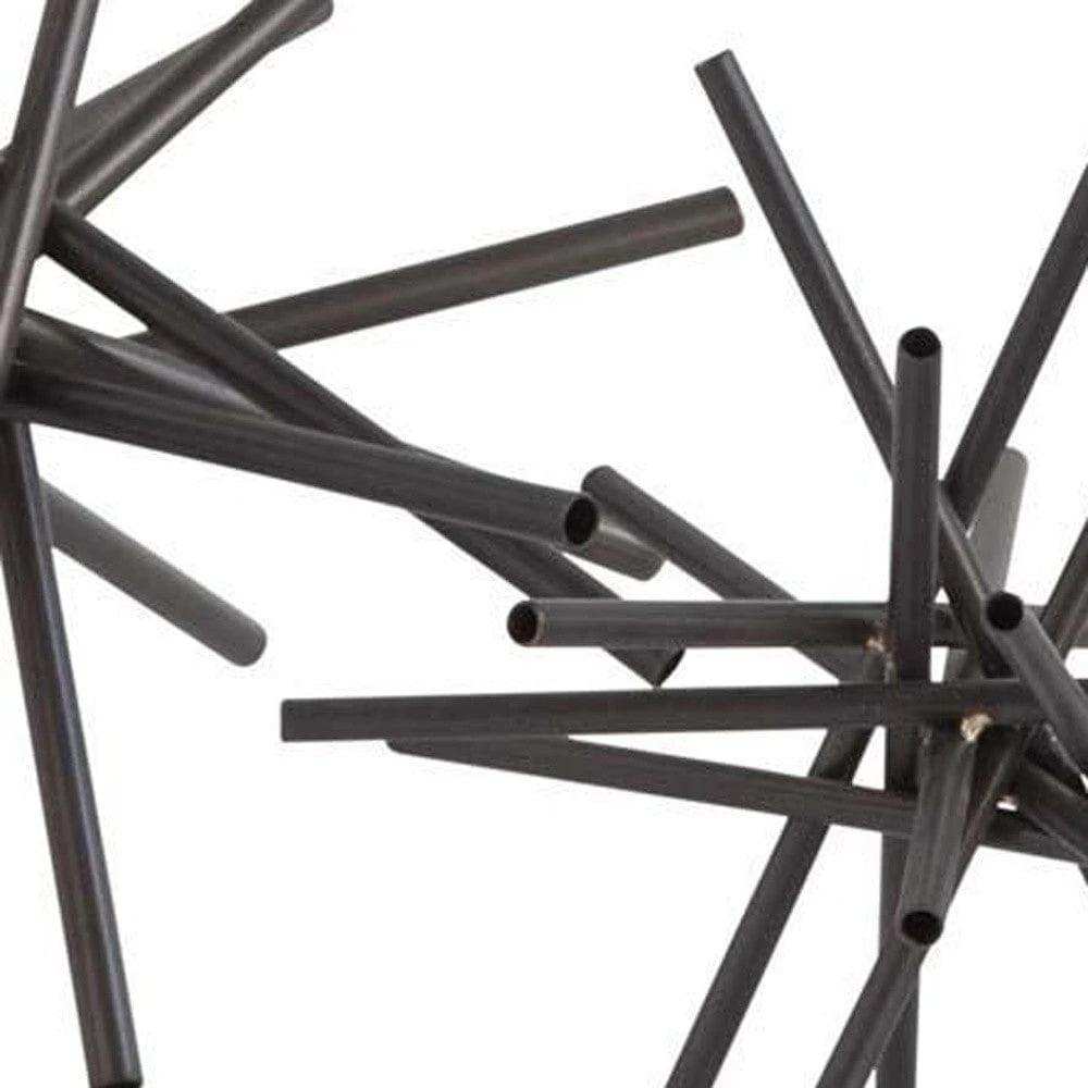 Set Of Two Black Metal Linear Abstract Sculptures - Homeroots - Flyclothing LLC