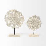 22" White Metal Sculpture - Homeroots - Flyclothing LLC