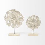 22" White Metal Sculpture - Homeroots