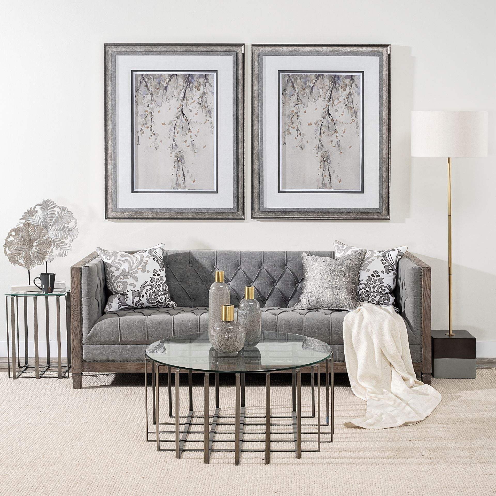 22" White Metal Sculpture - Homeroots - Flyclothing LLC