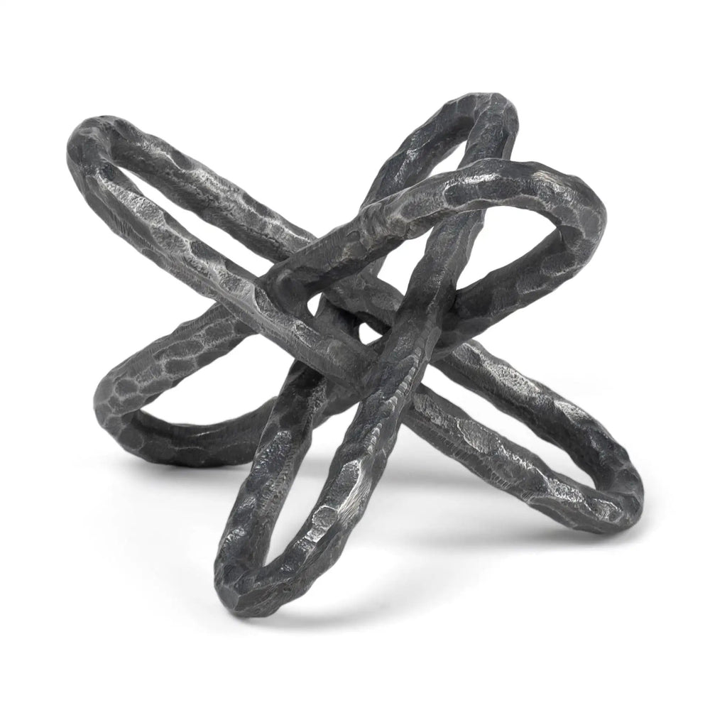 Silver Metal Chain Link Sculpture - Homeroots