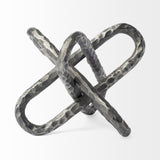 Silver Metal Chain Link Sculpture - Homeroots