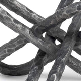 Silver Metal Chain Link Sculpture - Homeroots - Flyclothing LLC