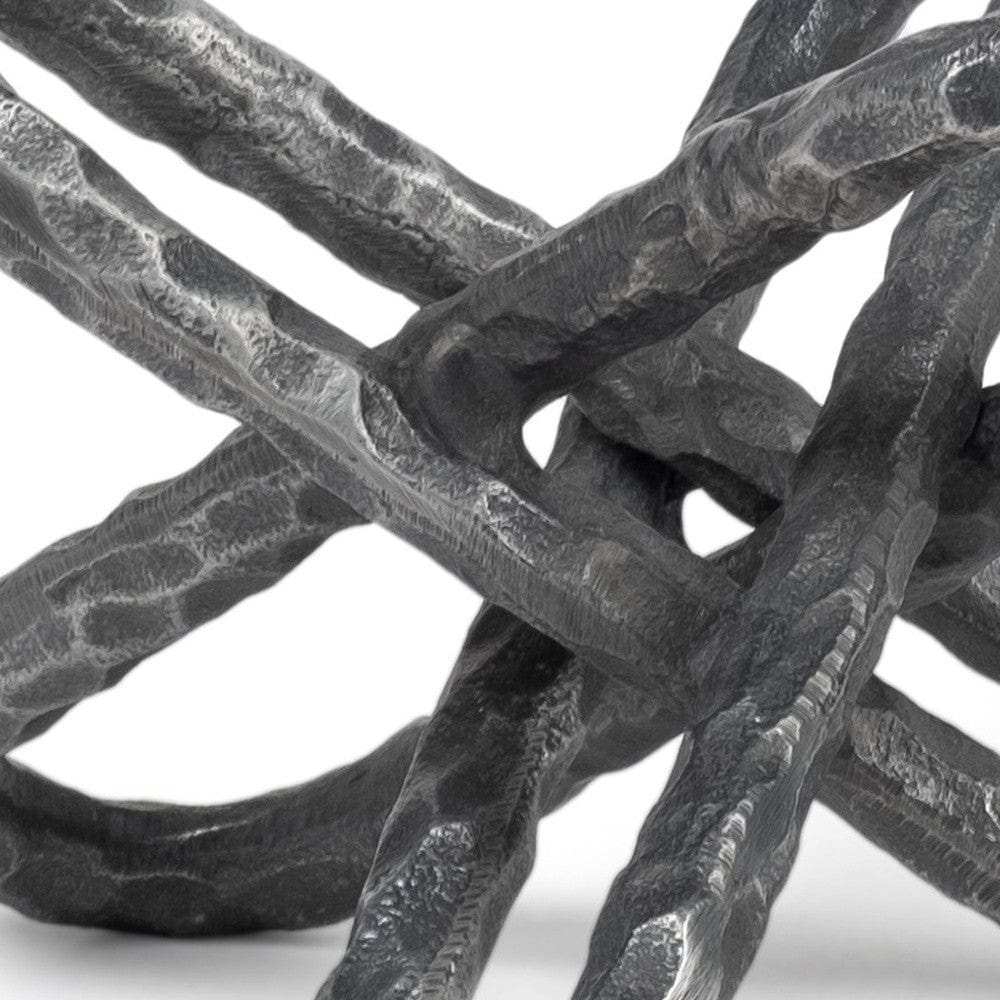 Silver Metal Chain Link Sculpture - Homeroots - Flyclothing LLC