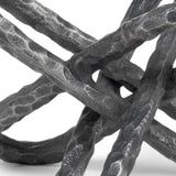 Silver Metal Chain Link Sculpture - Homeroots