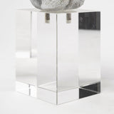 6" White Contempo Coral and Glass Sculpture - Homeroots
