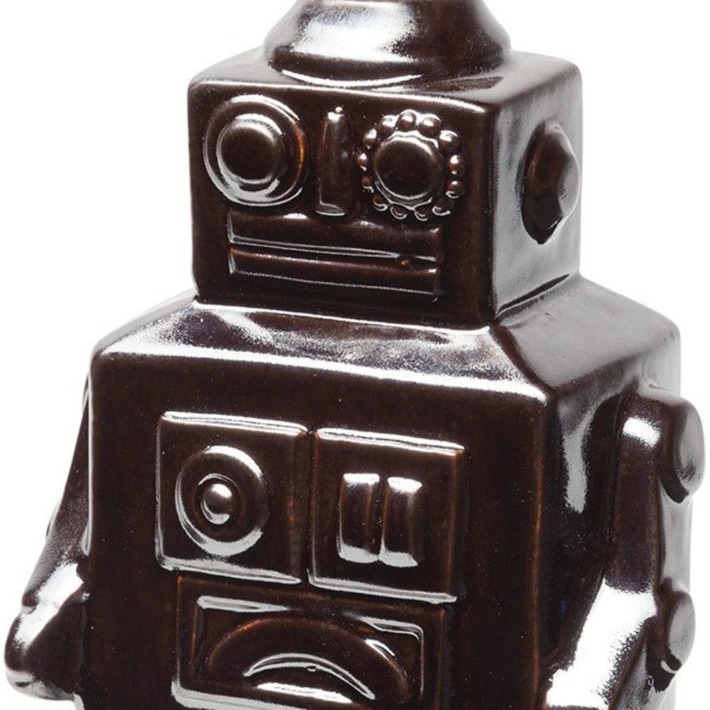 Silver Metal Robot Shaped Sculpture - Homeroots