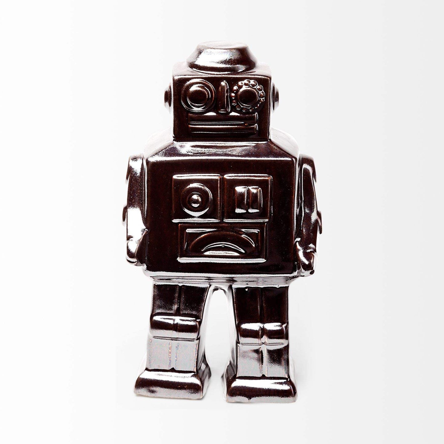 Silver Metal Robot Shaped Sculpture - Homeroots - Flyclothing LLC