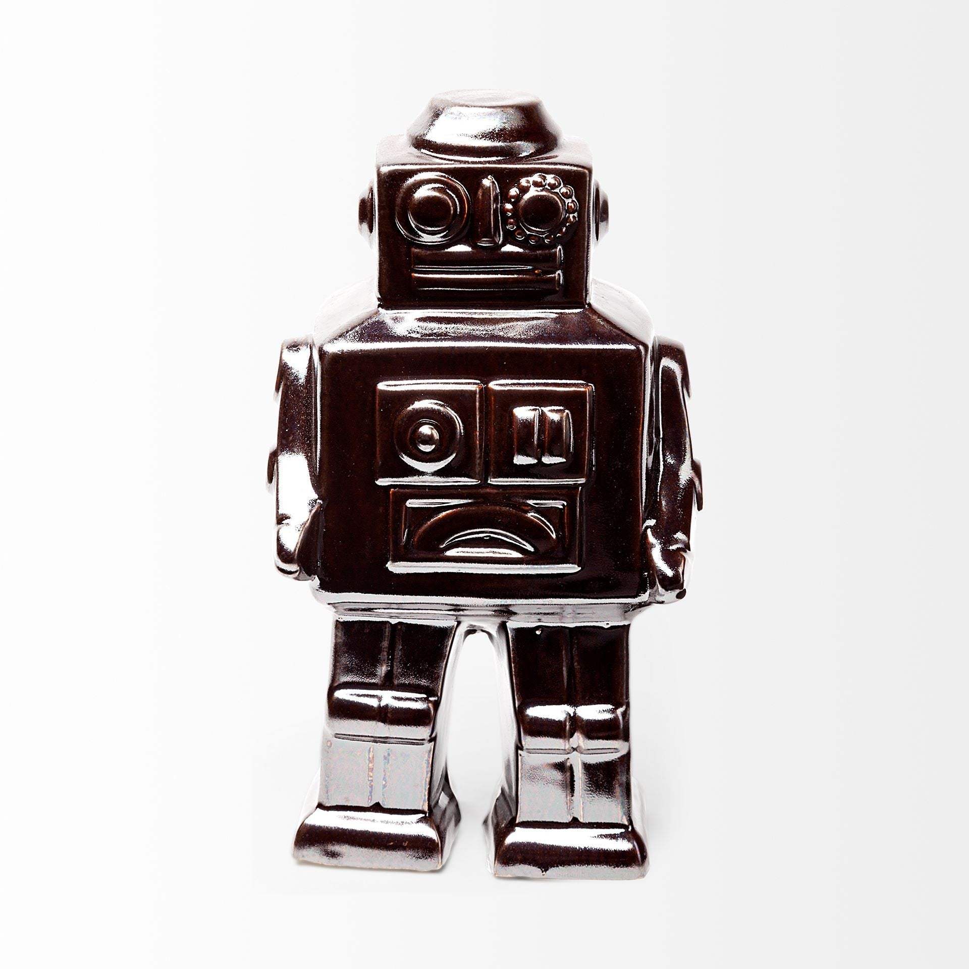 Silver Metal Robot Shaped Sculpture - Homeroots - Flyclothing LLC