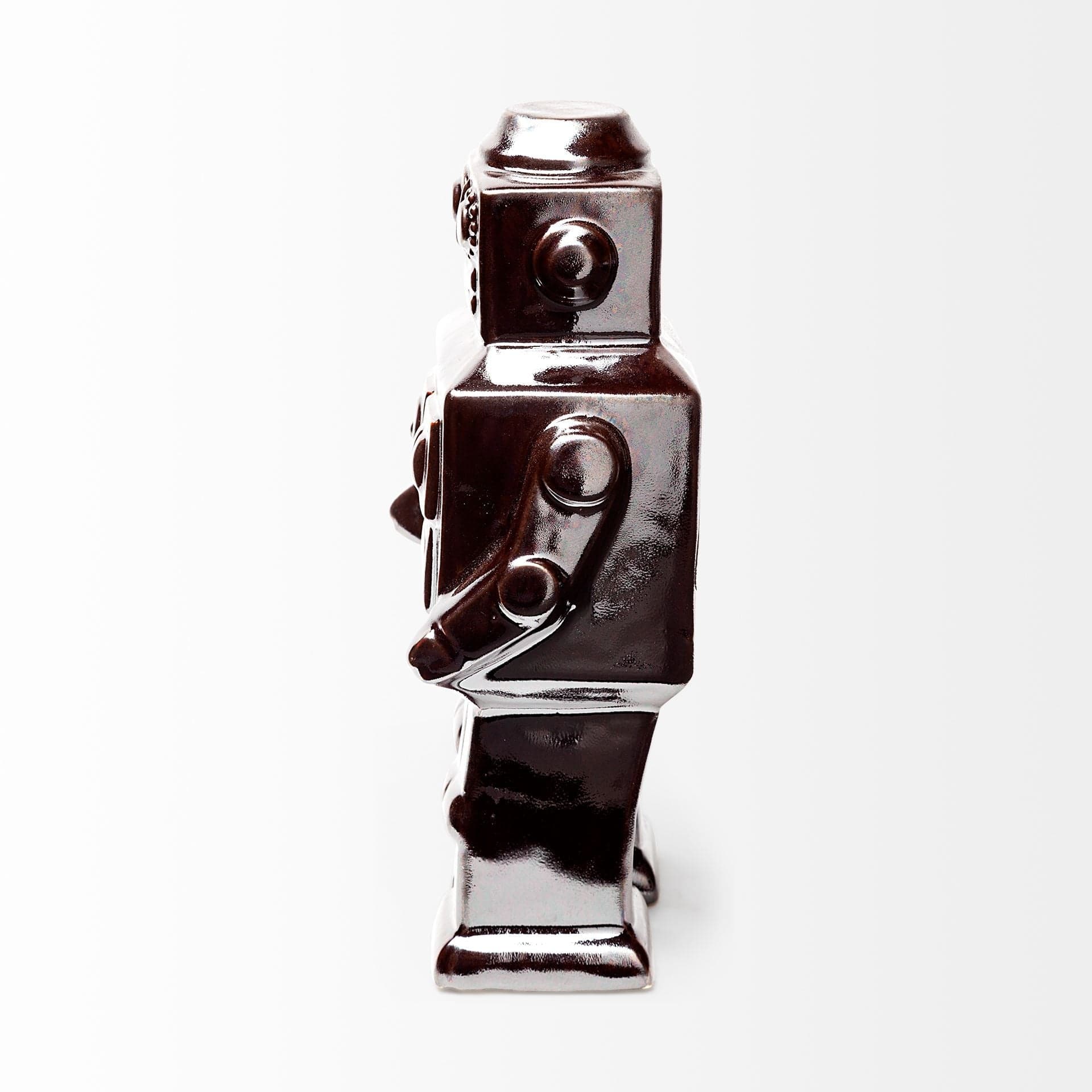 Silver Metal Robot Shaped Sculpture - Homeroots