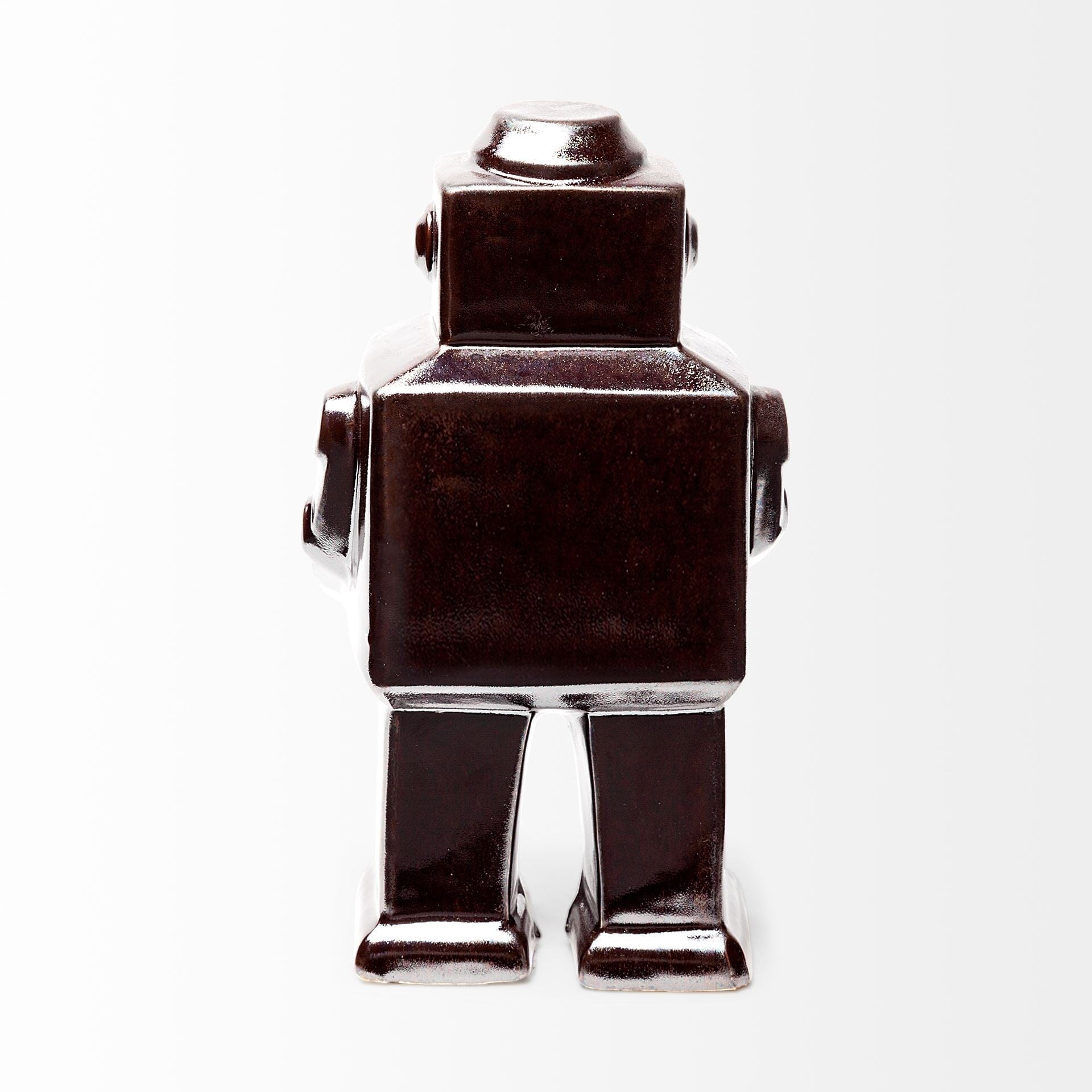 Silver Metal Robot Shaped Sculpture - Homeroots