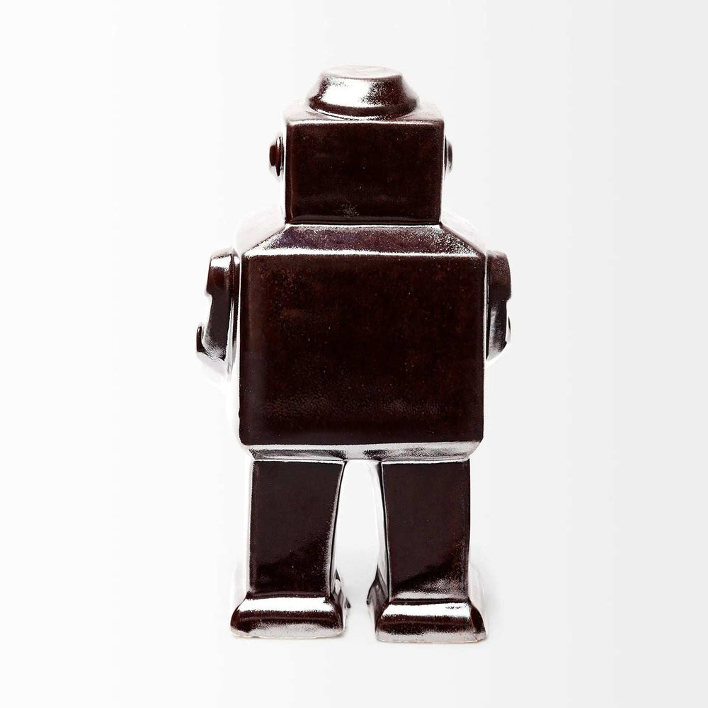 Silver Metal Robot Shaped Sculpture - Homeroots - Flyclothing LLC