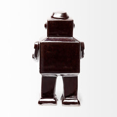 Silver Metal Robot Shaped Sculpture - Homeroots