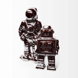 Silver Metal Robot Shaped Sculpture - Homeroots - Flyclothing LLC